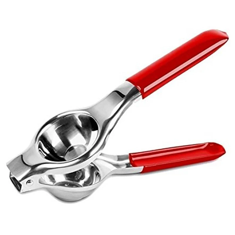 

Stainless Steel Manual Premium Quality Metal Lemon Lime Squeezer Citrus Press Juicer With Silicone Handles