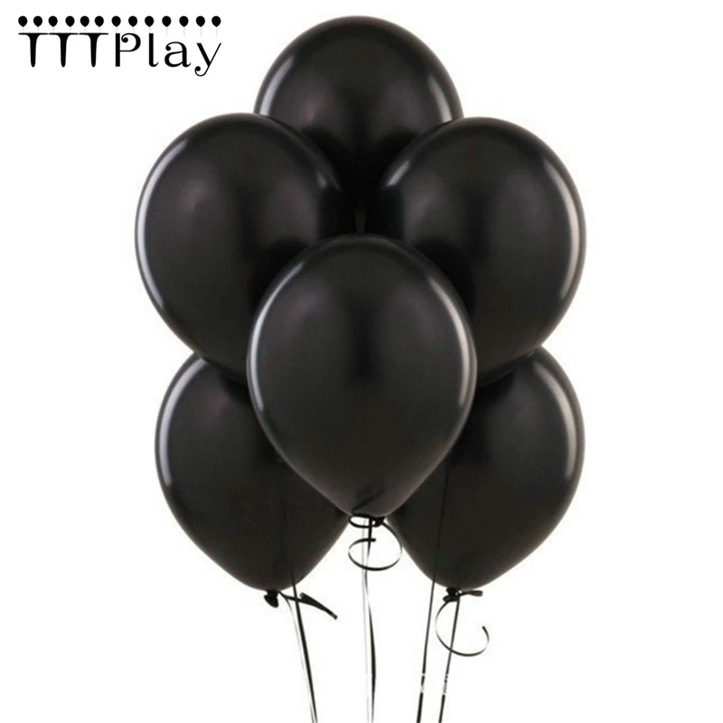 Черные шары 10 шт./лот 12 дюймов жемчужный латексный шар надувные Свадебные Воздушные шары для украшения с днем рождения
