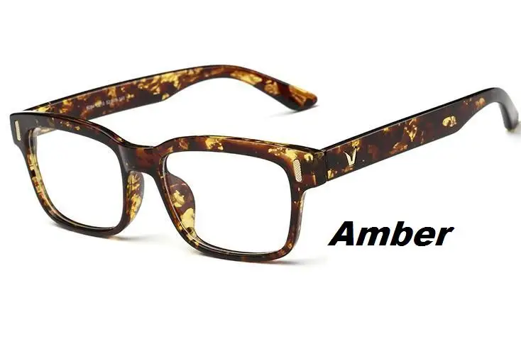 N85 Модные оптические оправы для очков, прозрачные очки для молодых людей, большие квадратные оправы, Настраиваемые очки по рецепту - Цвет оправы: Amber