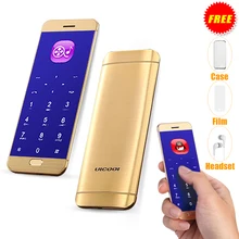 Ulcool V26 Ultrathin credit card mobile phone touch display metal body bluetooth 2.0 dialer mp3 FM dual SIM mini cellphone P001