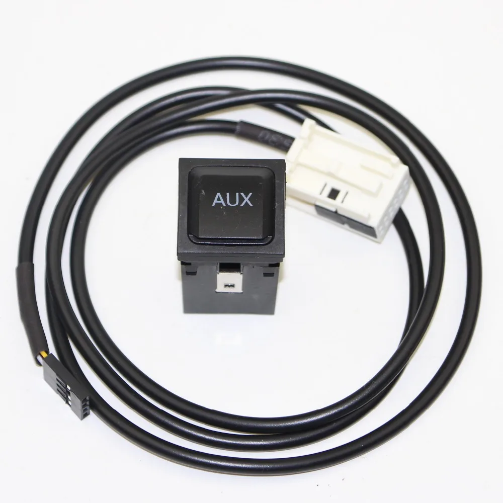 

1 Set AUX Switch Plug Adapter + Connection Harness Cable Pigtail For RCD 510 RNS 315 VW Scirocco Jetta 5 Golf 5KD035724A