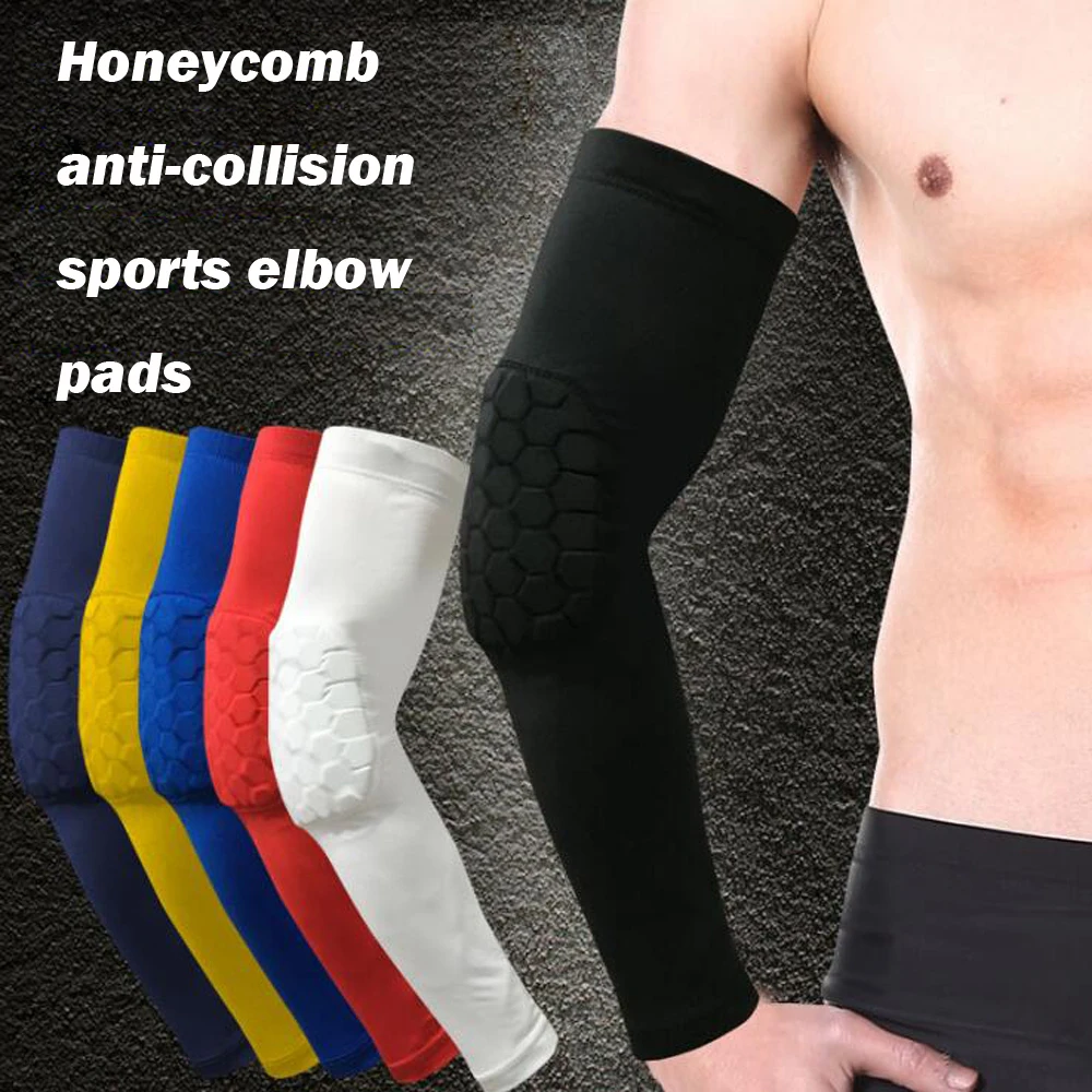 

1PC Elastic Basketball Elbow Pads Arm Sleeve Crashproof Honeycomb Elbow Support Elbow Protector Guard Sport Safety