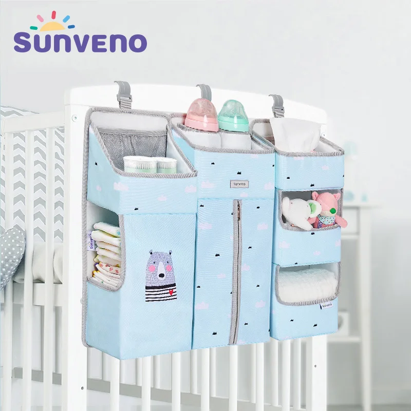 SUNVENO portátil cuna bebé organizador colgando cama de bebé pañal de cuna bolsa de ropa de cama conjunto - 1