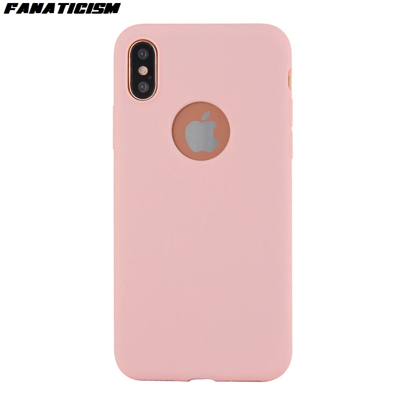 200 шт модный матовый Мягкий силиконовый чехол для iphone 11 Pro XR XS Max 5 SE 6 7 8 Plus гелевый ТПУ карамельного цвета противоударный чехол для телефона