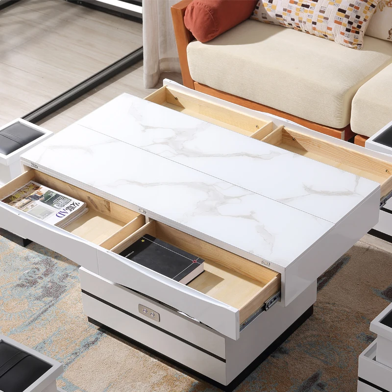  electric multifunction foldable Coffee Table Living Room liftable and lowerable minimalist rectangl