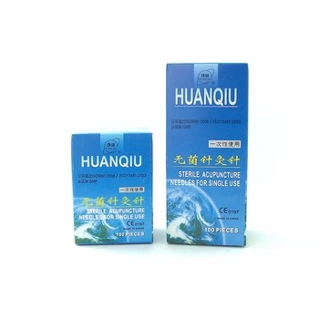 

5 boxes huanqiu disposable sterile acupuncture needle with tube needle with ring needle 100pcs/box