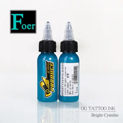 Bright Cyanine O.G тату машина набор Перманентный макияж синяя группа динамические чернила микроблейдинг пигмент для татуировки цвет краски 1 унций/30 мл - Цвет: Bright Cyanine