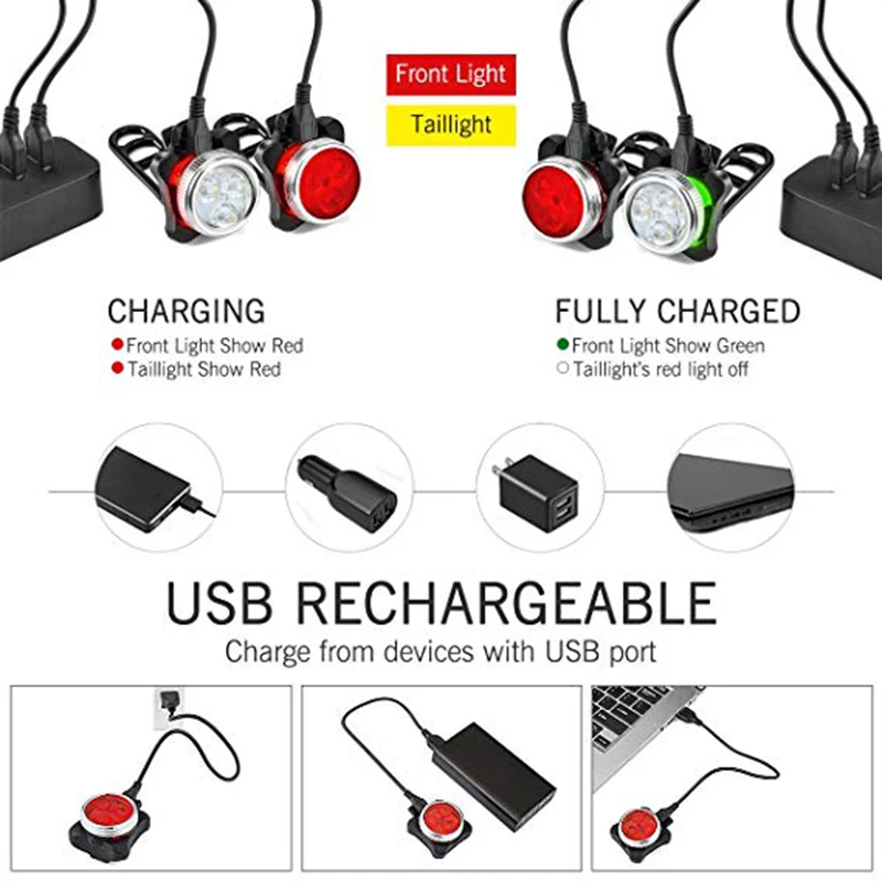 Discount ROBESBON USB Rechargeable Bike Light Super Bright Front Headlight Rear LED Bicycle Light 650mah IPX4 Cycling Lamp 3 Discount ROBESBON USB Rechargeable Bike Light Super Bright Front Headlight Rear LED Bicycle Light 650mah IPX4 Cycling Lamp 3