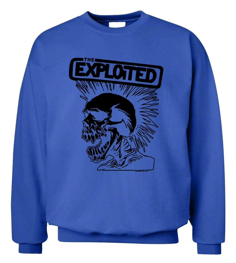  Punk Rock The Exploited Swag Skull men sweatshirt autumn winter 2016 new fashion hoodies cool stree