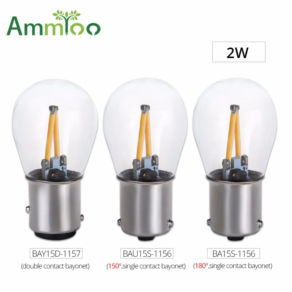 Автомобисветильник светодиодные лампы AmmToo LED 1156 BA15S BAU15S 1157 BAY15D P21W 2W стоп