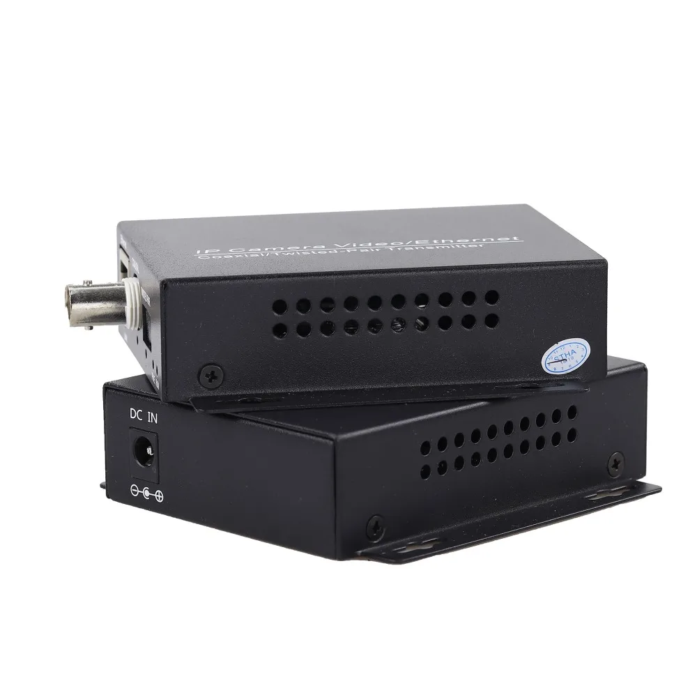 2 км Ethernet удлинитель по IP коаксиальный Сетевой удлинитель 1080p видео конвертер передатчик приемник Поддержка HIKVISION Dahua