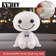 NWIEV автомобиль Большой Герой орнамент милый качающаяся голова кукла украшение для hyundai I30 IX35 Nissan Juke Toyota Corolla Avensis Rav4 c-hr
