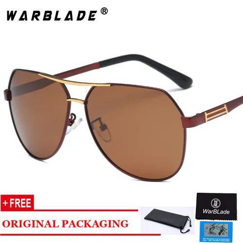 tea lens WarBLade Высокое качество алюминиевый сплав магния мужские солнцезащитные очки поляризованные линзы водительские Зеркальные Солнцезащитные очки мужские очки - Цвет линз: tea lens