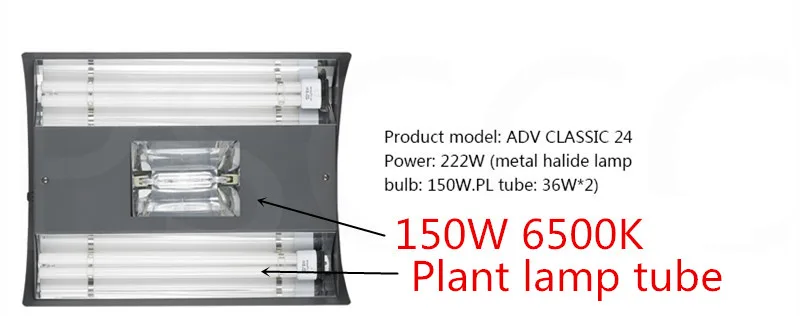 ADV-24 6500K Odyssea 2" Металлогалогенная HQI suspension 222 Вт галогеновая лампа с металлическим цоколем воды и травы кораллов. SPS LPS для морских кораллов лампа - Цвет: ADV-24 6500K