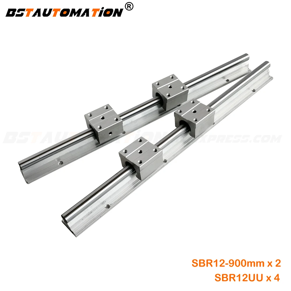 1 set SBR12 12mm 300mm Fully Supported Linear Rail with SBR12UU Block Bearing