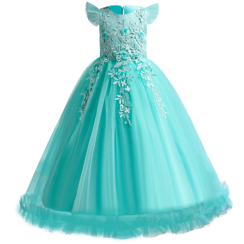 Летнее платье для девочек-подростков Детские платья без рукавов для девочек; торжественное платье принцессы вечерние платья для свадьбы 4, 10, 12 лет