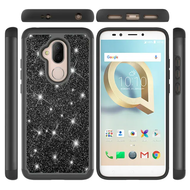 Мигающий Розовый задний Чехол для Coque Alcatel 7 Case Revvl 2 Plus чехол для телефона блестящая Роскошная задняя крышка для Alcatel7 Folio Case