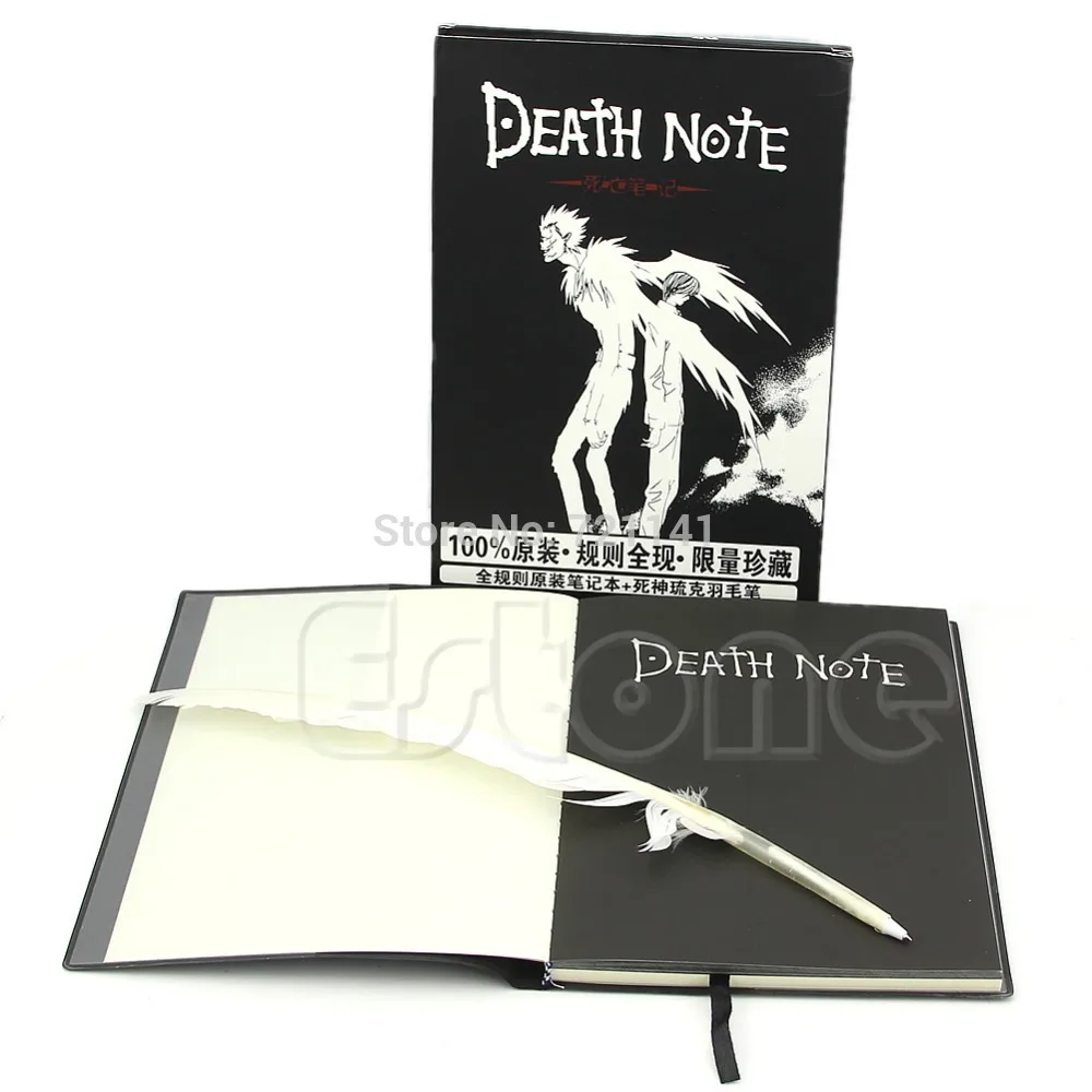 

Collectible Anime Death Note Cosplay Notebook & Feather Pen Book Writing Journal Z25 Drop ship