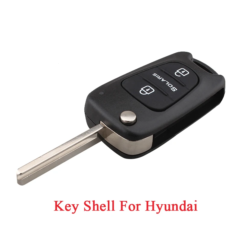 

3Buttons Remote Car Key Shell For Hyundai Solaris Replacement Key Case Covers Fob With HY20 Blade