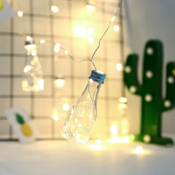 

Indoor and Outdoor String Hanging Transparent Wine Bottle Lights LED Decorative Small Fresh Hanging Lights for Room JDH