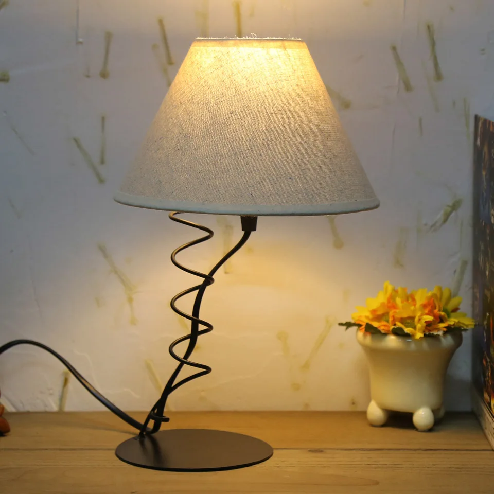 2 Pack Art Decor Table Lamp E14 Holder LED Bulb Desk Lamps,Bedside Home