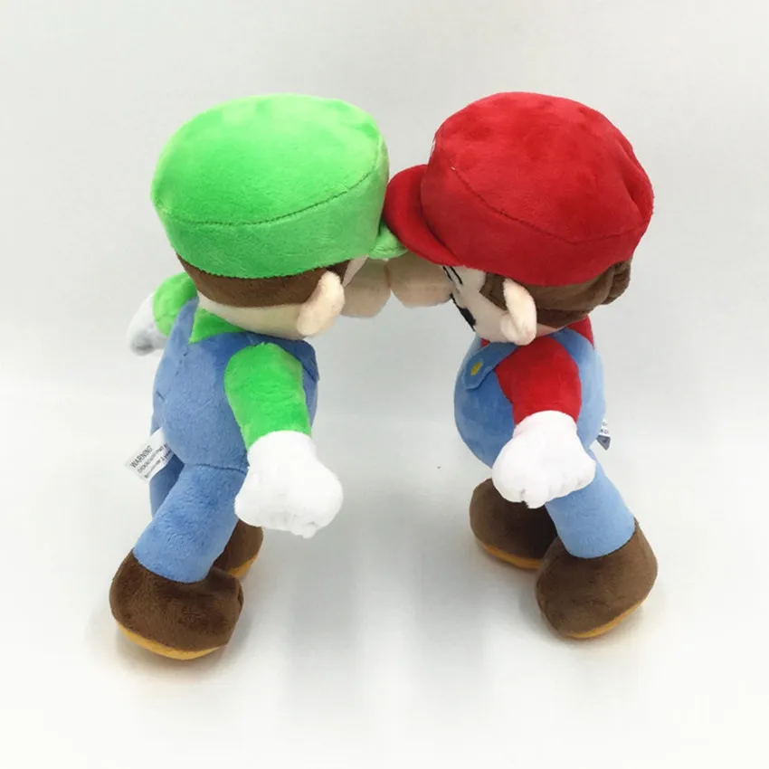 25cm Super Mario Bros Luigi Plush Toys Soft Stuffed Dolls For Children Super Mario Stand Mario Brother Stuffed Toys