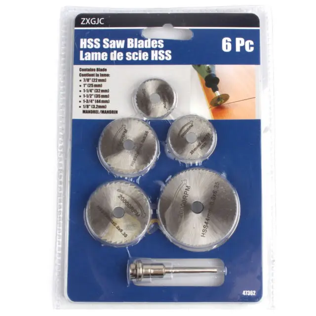 6pcs HSS Circular Saw Kit for Cut off Metal Rotary Blades Tool 3