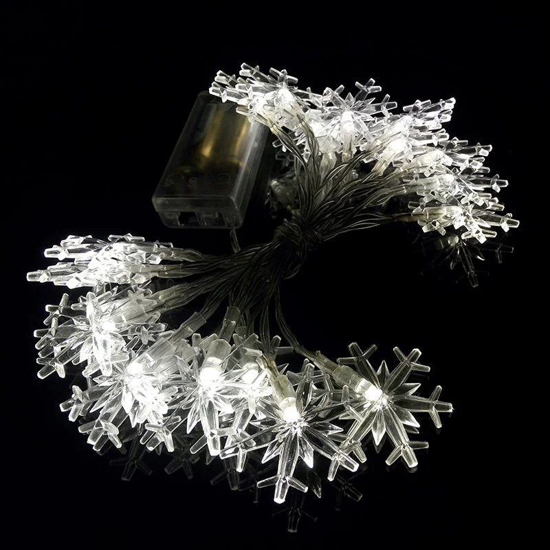 Lyfs 20 LED 2 * AA на батарейках светодиодные снежные огни для рождественской гирлянды