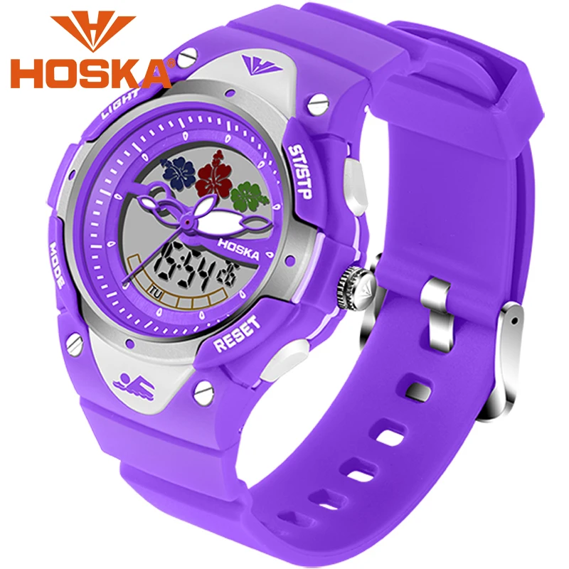 

Brand KIDS student digital watch children's watch girls Double display digital-watch LED digital watch waterproof 50M