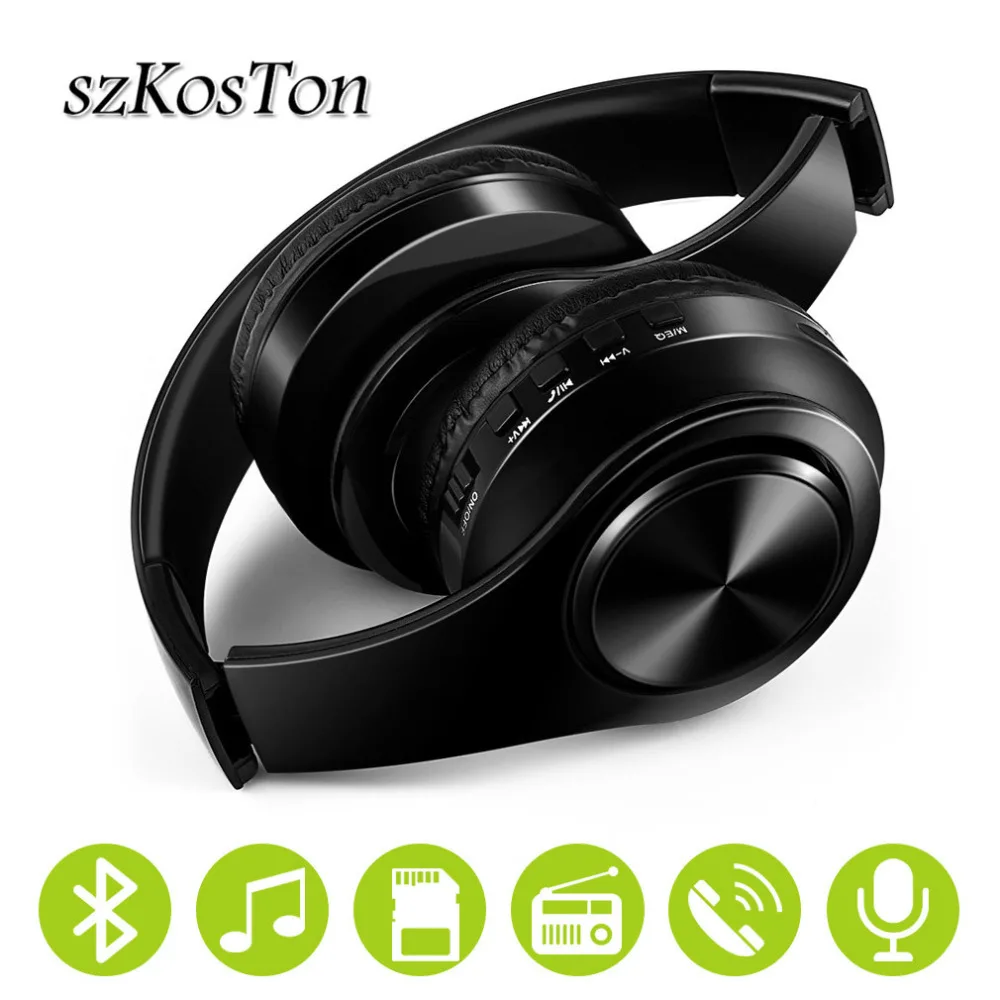 Hi-Fi стерео Bluetooth наушники складные регулируемые свободные руки беспроводные наушники гарнитура с микрофоном Поддержка TF для iPhone x xs 8
