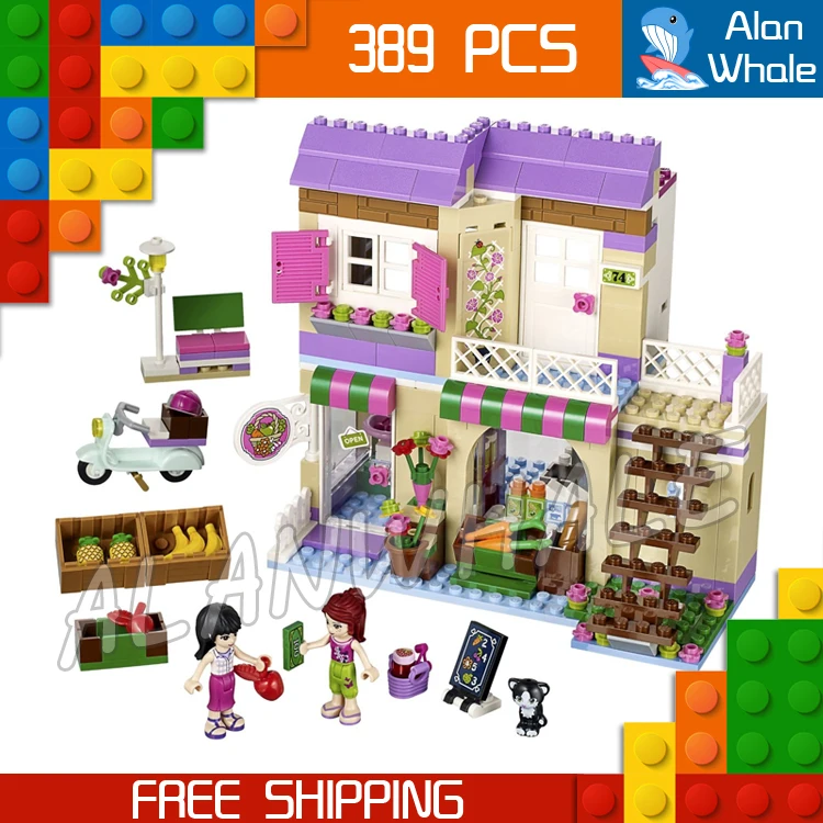 

389pcs Friends Heartlake City Food Market Store Mia Maya 10495 Model Building Girls Blocks Sets Toys Bricks Compatible With Lego