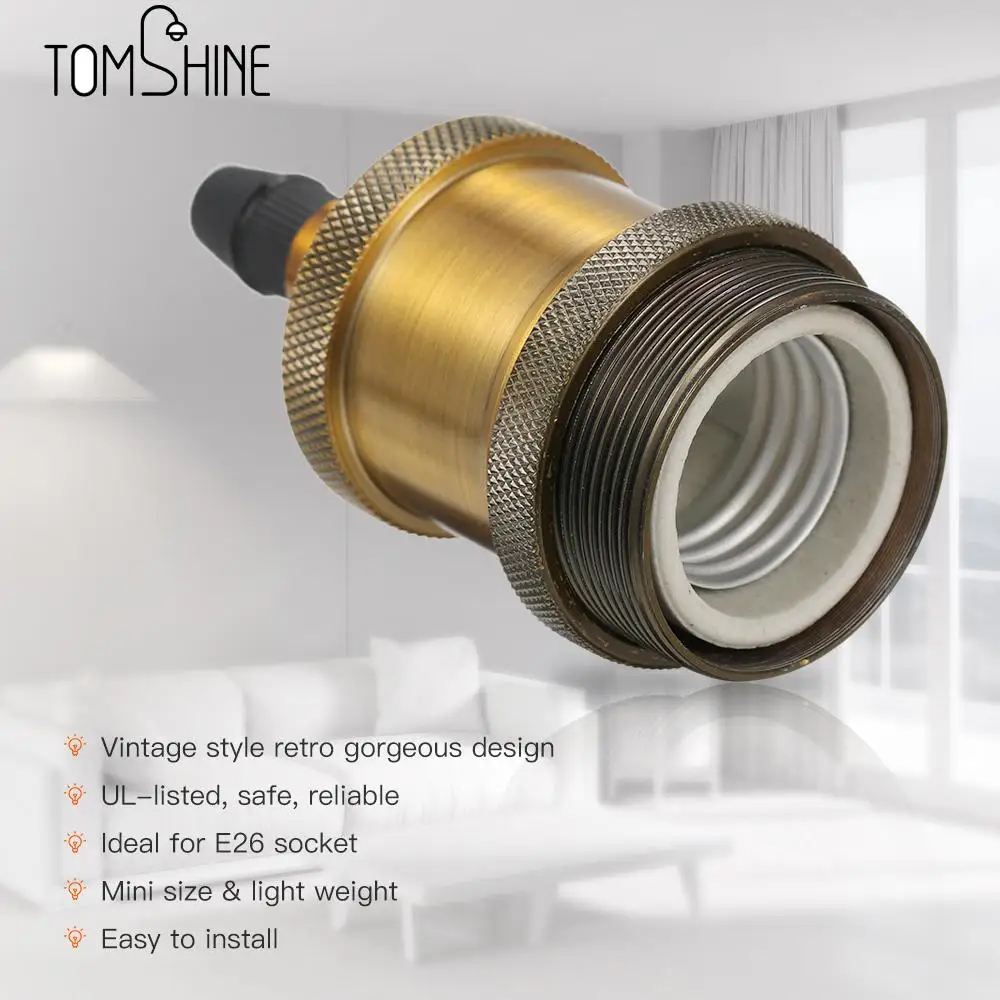 Tomshine 6 шт. E26 Ретро лампа база UL-listed держатель лампы гнездо медаль оболочки для дома вечерние украшения ресторана магазина