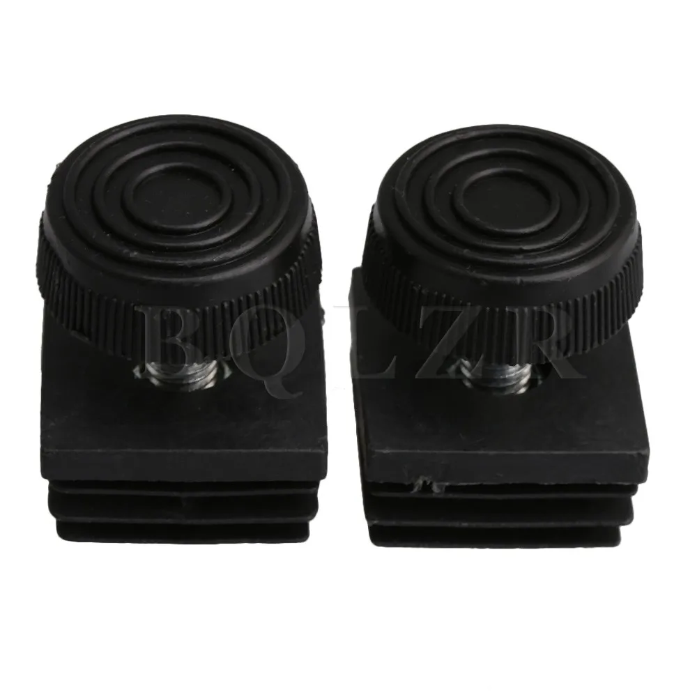 10x BQLZR 30 ملليمتر x 30 ملليمتر M8 الخيط الأسود البلاستيك طاولة أثاث الساق المكونات تقطيع قبعات النهاية إدراج المقابس مع ضبط موضوع قدم
