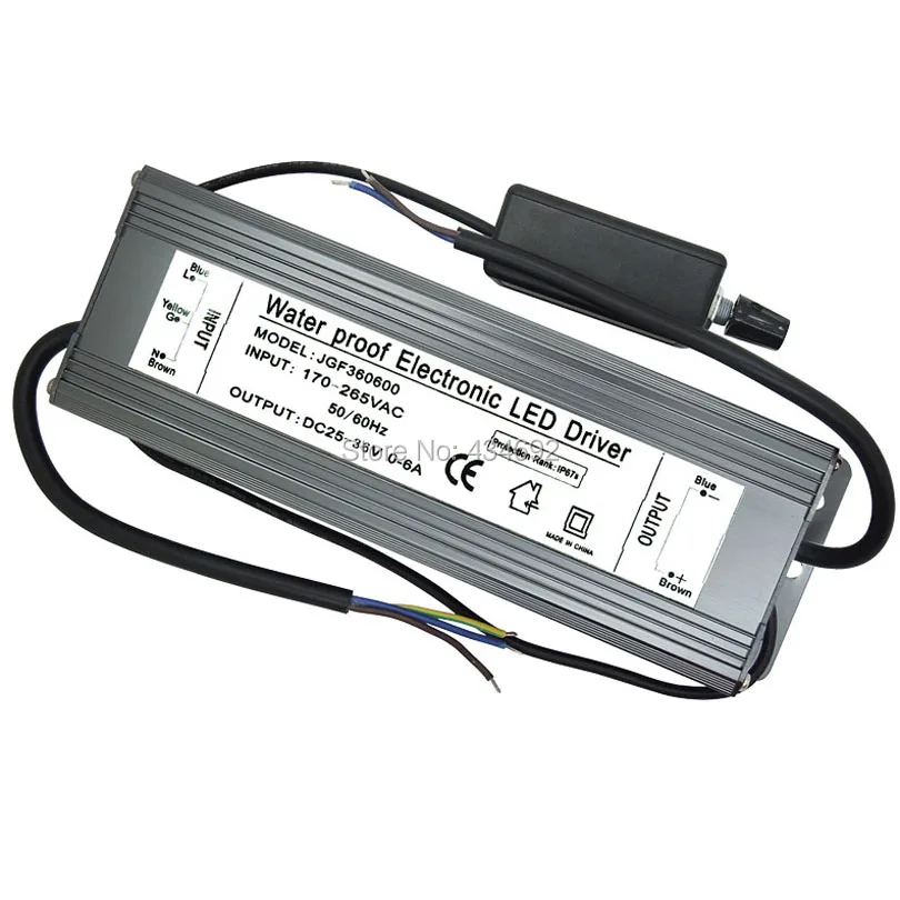 

4PCS IP67 Waterproof 200W Dimmable LED Driver AC170V~265V DC25V-36V 0-6A Power Supply/Converter Free DHLShipping