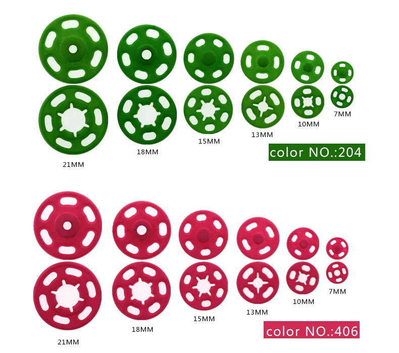 20 компл./лот 7 мм/10 мм/13 мм/15 мм/18 мм нейлоновая маленькая невидимые застежки-кнопки Пресс-гвоздики в виде пуговиц швейная фурнитура дети Snap "сделай сам"