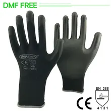 NMSAFETY PU рабочие перчатки с 13 манометром трикотажные защитные рабочие перчатки