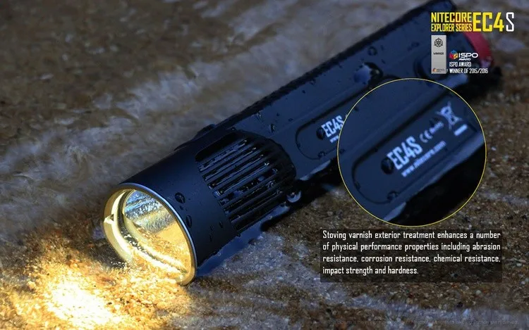 NITECORE EC4S ручной светильник для вспышки CREE XHP50 Макс. 2150 люмен луч бросок 280 м наружный фонарь поисково-спасательный Тактический светильник