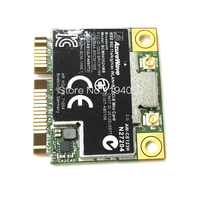 AzureWave Broadcom BCM94352HMB 802.11ac 867 Мбит/с беспроводной AC WLAN+ Bluetooth BT 4,0 полу-мини PCI-E беспроводная Wifi карта AW-CE123H