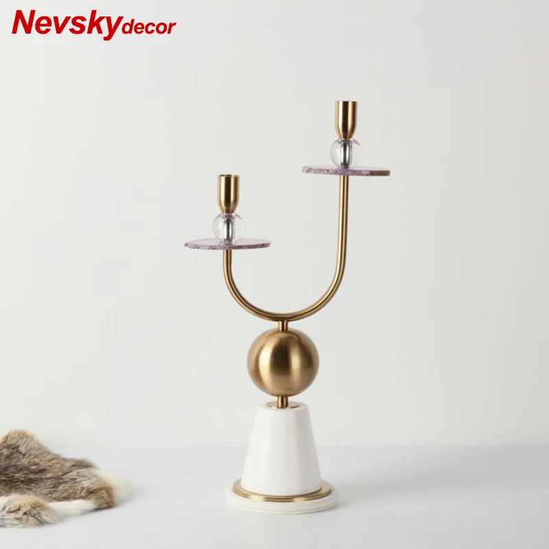 

Modern marble Candle Holders home decoration candle candlesticks candles home decoration For Toilet bathroom Dining Room