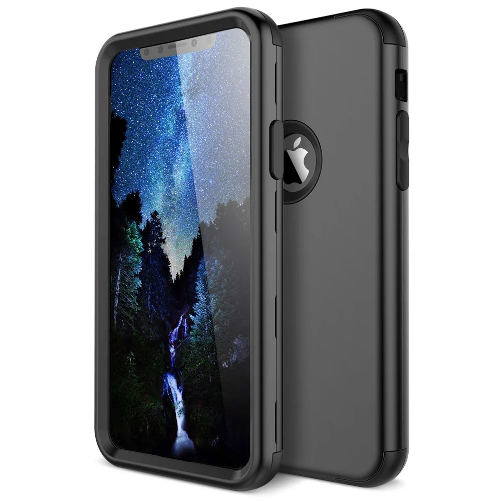 Yokata 360 Защитный чехол для iPhone X 3 в 1 дизайн качественная защитная задняя крышка