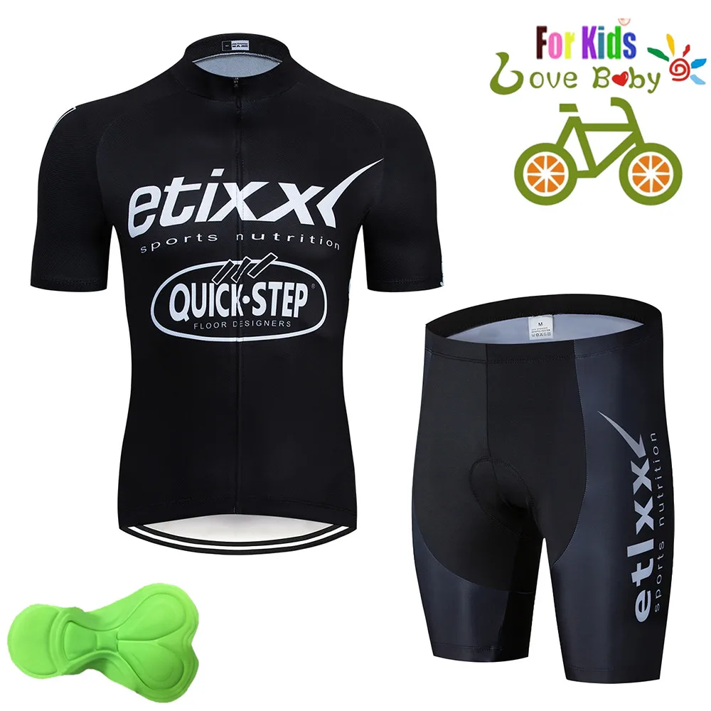 Быстрый шаг для детский велосипед Джерси наборы детские с коротким рукавом мужские шорты для мальчиков Одежда для велоспорта Спортивная одежда для велоезды
