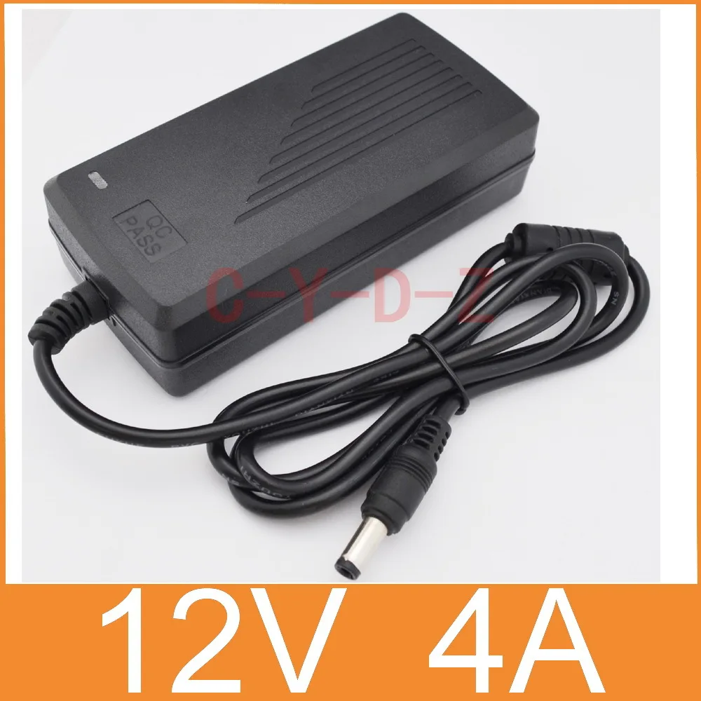 

1pcs 12V4A AC 100V-240V Converter Adapter DC 12V 4A 48W Power Supply DC 5.5mm x 2.5mm for 5050/3528 LED Light LCD Monitor