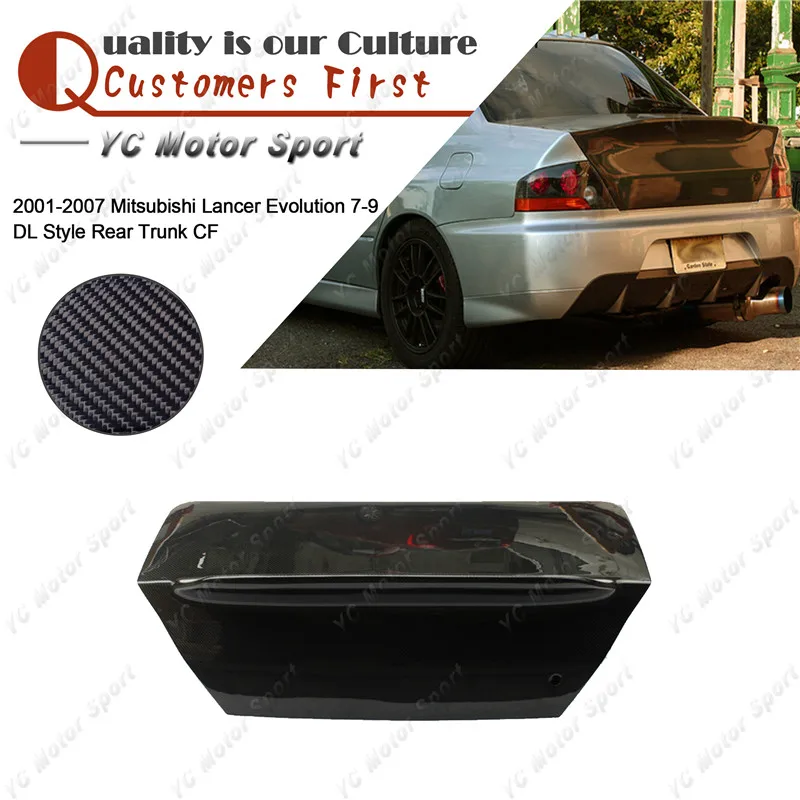 

Car Accessories Carbon Fiber DL Style Rear Trunk Fit For 2001-2007 Evolution 7-9 EVO 7 8 9 Rear Boot Lid Tailgate Cover