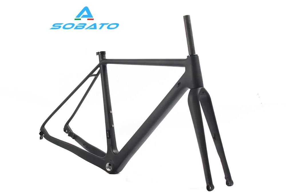 Top carbon bicycle cyclocross bike frame thru axle compatible  bike frame disc brake cyclocross bike frame 2