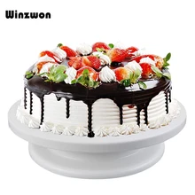 11 дюймов 360 градусов Поворот торт проигрыватель Круглый Вращающийся торт настольная подставка DIY инструменты торт украшения Рождественские Кухня формы для выпечки