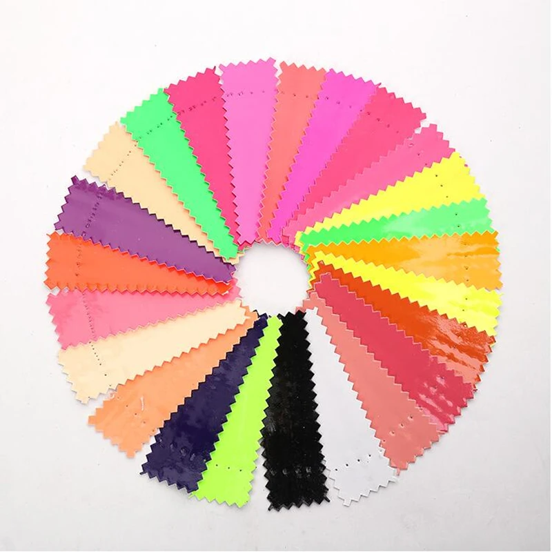 

Faux PU Leather Fabric Fluorescent Colors Synthetic Leather PU Artificial Leather Cloth for sewing material Hide Wholesale