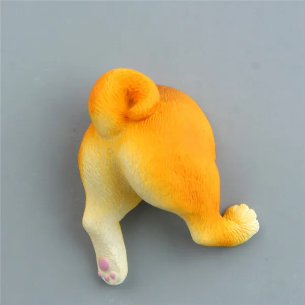 Cute Animals Pets Puppy Dog Butt Fridge Magnets Figures Pvc Toys - 4