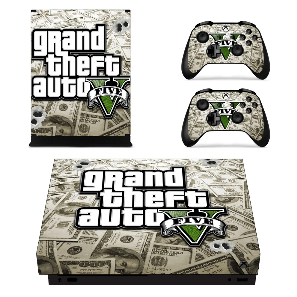Grand Theft Auto V GTA 5 наклейка для Microsoft Xbox One X консоль и контроллеры скины наклейки