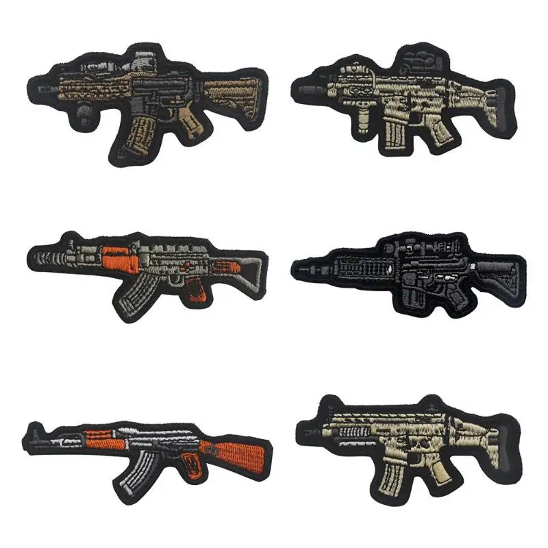 

Cute Gun Embroidered Patch Armband Badge Appliques for Clothes Backpack Cap