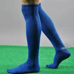 2019 Модные мужские спортивные футбольные однотонные длинные носки выше колена Гольфы бейсбольные хоккейные 6 цветов